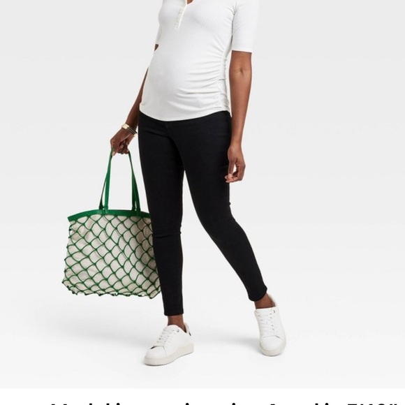 Isabel Maternity - High-Rise Under Belly Skinny Maternity Pants Side Pants Sz 16 - Picture 13 of 14